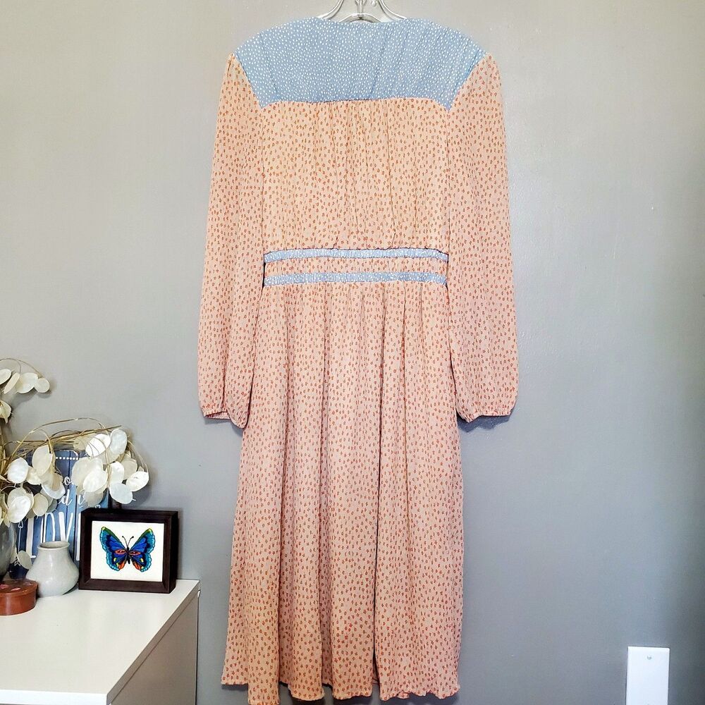 Orange Creek Dress Womens Size Small Floral Midi Cottagecore Prairie Lined - Picture 3 of 13
